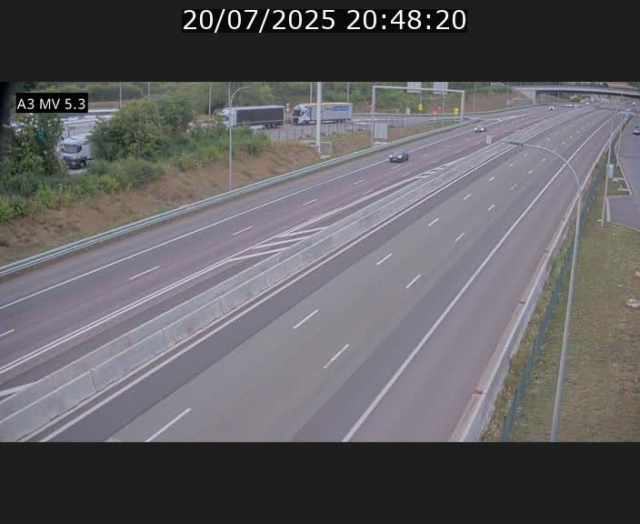 Webcam à l'Aire de Berchem au Luxembourg sur l'A3. Vue orientée vers la France