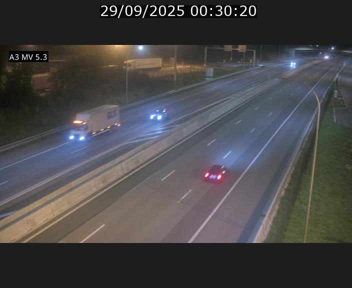 Webcam à l'Aire de Berchem au Luxembourg sur l'A3. Vue orientée vers la France