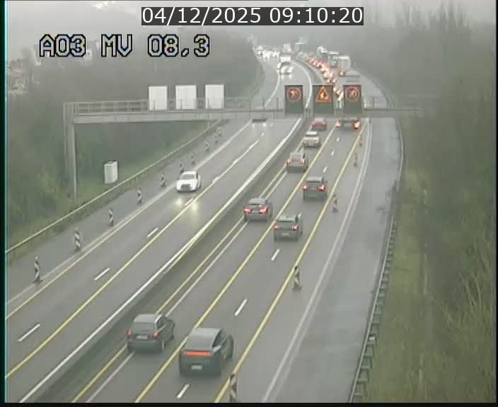 Webcam Autoroute après la Croix de Bettembourg en direction de Luxembourg sur l'A3