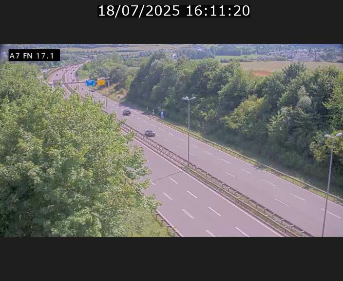 Caméra trafic Luxembourg - A7, Merscherbierg direction Mersch