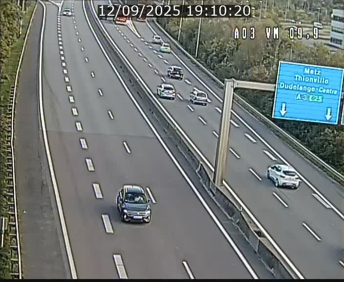 Webcam Autoroute à la Croix de Bettembourg - A3 - BK 9.9 - direction France