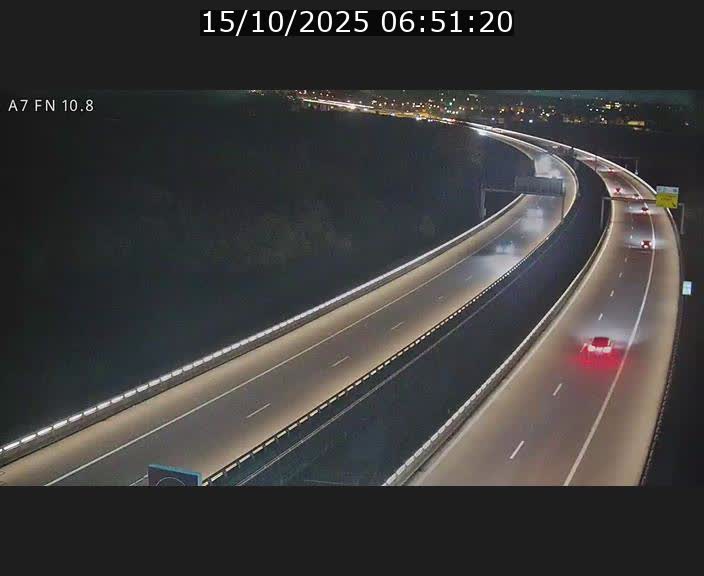 Caméra trafic Luxembourg - A7, Tunnel Gousselerbierg, sortie sud, direction rond-point Lorentzweiler (BK 10.8)