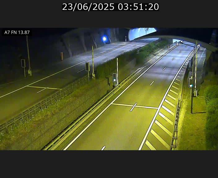 Caméra trafic Luxembourg - A7, Tunnel Gousselerbierg, entrée nord, direction Lorentzweiler