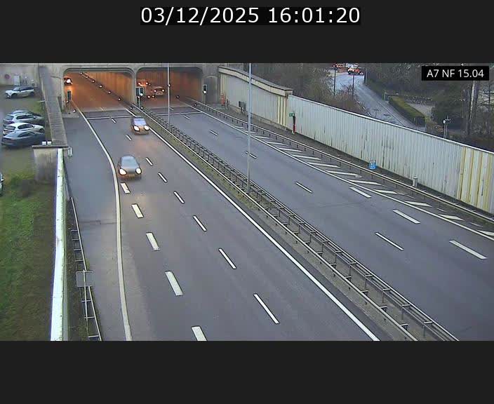 Caméra trafic Luxembourg - A7, Tunnel Mersch, entrée sud, direction Ettelbruck
