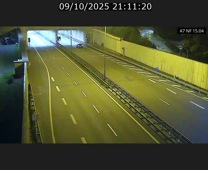 Caméra trafic Luxembourg - A7, Tunnel Mersch, entrée sud, direction Ettelbruck