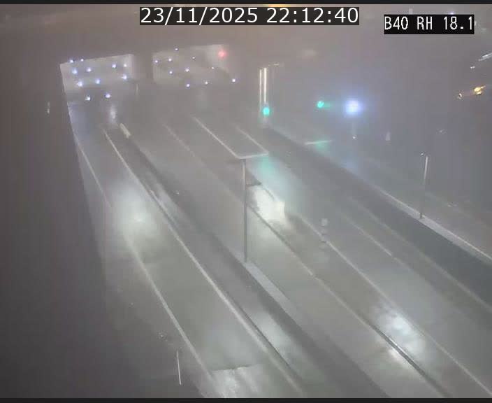 Webcam sur la route de contournement d'Esch-Belval avant le tunnel Central Gate au niveau de la porte de France et du radar fixe