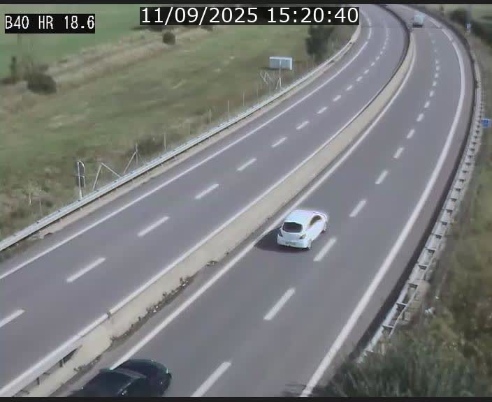 Webcam sur la route de liaison entre Micheville et Esch-Belval à la frontière entre le Luxembourg et la France. Vue orientée vers la Lorraine.