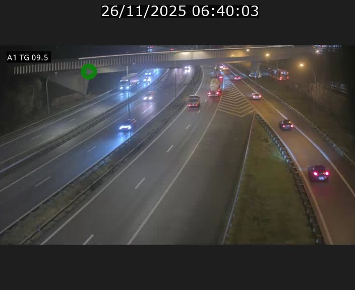 Traffic live webcam Luxembourg Jonction Grünewald - A1 direction Luxembourg-ville - BK 9.5