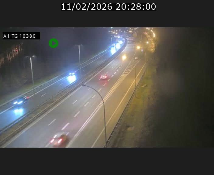 Traffic live webcam Luxembourg Senningerberg - A1 direction Luxembourg Kirchberg - BK 10.3