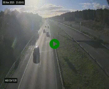 Webcam autoroute A63 en périphérie de Bordeaux au sud-est de la ville, en provenance du bassin d'Arcachon. Vue orientée vers Bordeaux