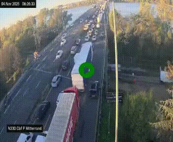 Webcam sur le périphérique de Bordeaux à l'est de la ville. Caméra située sur le Pont Mitterand sur la N230
