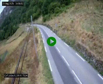 Webcam dans les Pyrénées Atlantique au niveau du col d'Urdos et du fort du Pourtalet sur la N134, en direction du Col et du tunnel du Somport, à 765 mètres d'altitude