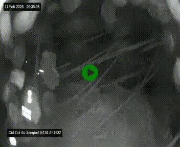 Webcam au col du Somport, côté français, sur la N134, dans les Pyrénées, en direction de l'Espagne, à 1632 mètres d'altitude