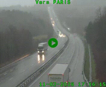 Caméra routière sur l'autoroute A20 à Bessines-sur-Gartempe. Vue orientée vers Paris