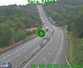 Caméra routière sur l'autoroute A20 à Bessines-sur-Gartempe. Vue orientée vers Paris