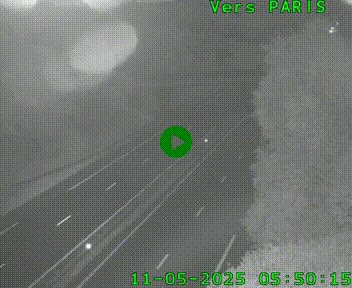 Caméra routière sur l'autoroute A20 au nord de Limoges, à la jonction avec la N520. Vue orientée vers Paris