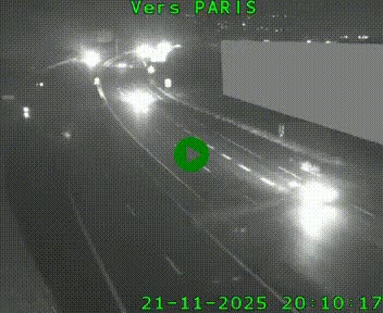 Caméra routière sur l'autoroute A20 à Brive-la-Gaillarde, à la jonction avec l'A89. Vue orientée vers Paris