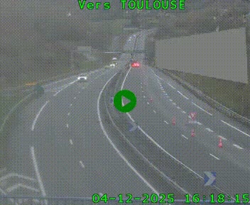 Caméra routière sur l'autoroute A20 à Noailles, en périphérie de Brive-la-Gaillarde. Vue orientée vers Toulouse