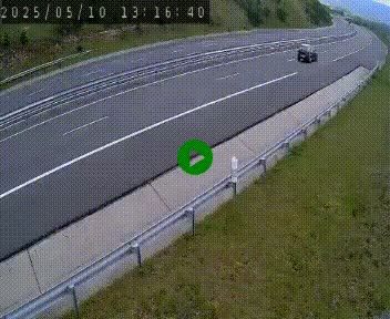 Caméra autoroutière France - A75, Engayresque, entre Millau et Séverac-le-Chateau, en direction de Montpellier