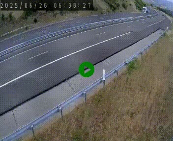 Caméra autoroutière France - A75, Engayresque, entre Millau et Séverac-le-Chateau, en direction de Montpellier