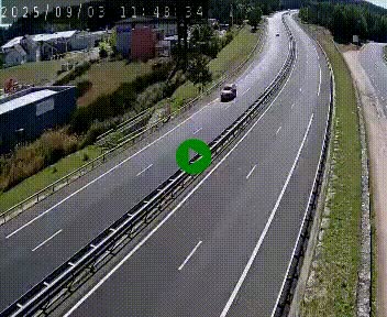 Caméra autoroute A75 à hauteur du col du rocher blanc en direction de Montpellier