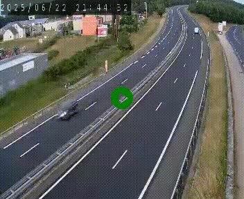 Caméra autoroute A75 à hauteur du col du rocher blanc en direction de Montpellier