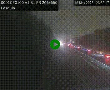 Webcam autoroute A1 à hauteur de Lesquin. Vue orientée vers Lille