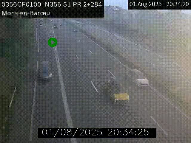 Webcam à l'entrée de Lille en direction du périphérique, à proximité de Mons-en-Baroeul sur la N356