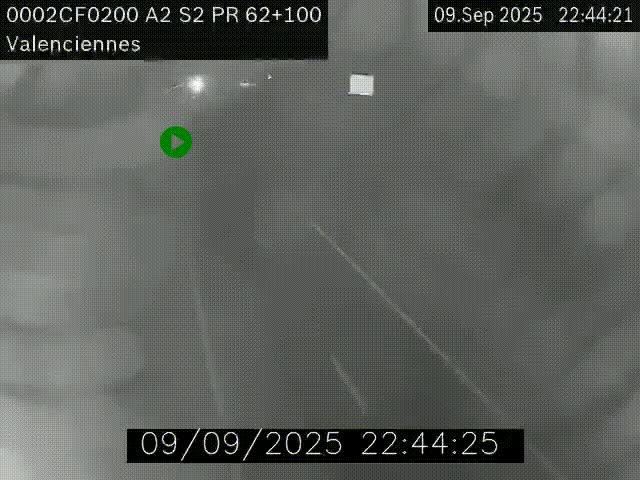 Webcam autoroute A2 à Valenciennes. Vue orientée vers Maubeuge et Mons (Belgique)