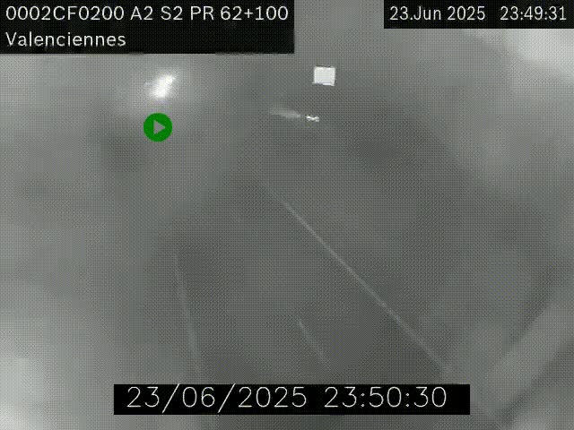 Webcam autoroute A2 à Valenciennes. Vue orientée vers Maubeuge et Mons (Belgique)