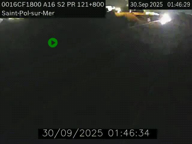 Webcam autoroute A16 à proximité de Dunkerque, à hauteur de la sortie Saint-Pol-sur-Mer. Vue orientée vers Calais