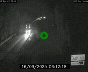 Webcam sur la N165 après le Pont de l'Iroise, à l'entrée de Brest