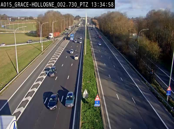 Caméra trafic Belgique - Grâce-Hollogne - E42, jonction avec A604, direction Loncin/Aéroport de Liège -  BK 3.2