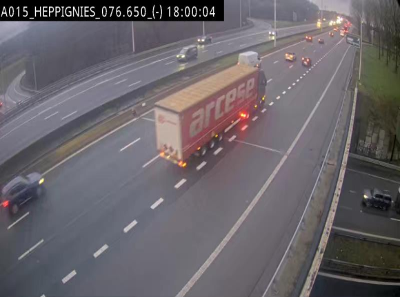 Webcam autoroute Belgique - Heppignies - E42 direction Namur - BK 76.4