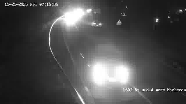 Webcam sur la D603 située à proximité de Saint-Avold. Vue orientée vers Macheren.