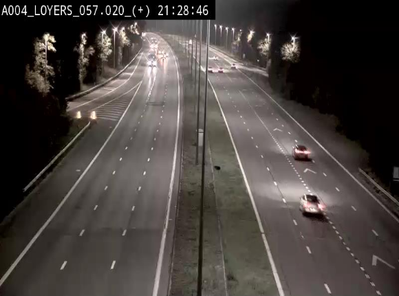 Webcam dans la montée de Loyers sur l'E411, après le viaduc de Beez en venant de Namur et en direction du Luxembourg
