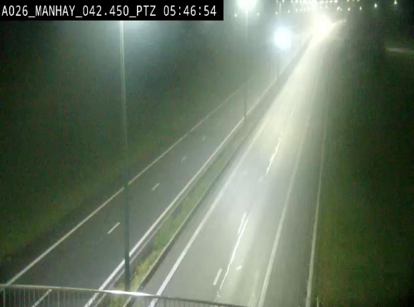 Webcam autoroute A26/E25 à hauteur de Manhay, à la jonction avec la N651 en direction de Liège - BK 42.4