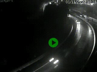 Caméra autoroute à la jonction entre l'A7 et la D301 (Boulevard urbain Sud de Lyon) à Feyzin, au sud de Lyon. Vue orientée vers Mions