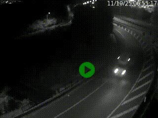 Caméra autoroute à la jonction entre l'A7 et la D301 (Boulevard urbain Sud de Lyon) à Feyzin, au sud de Lyon. Vue orientée vers Mions