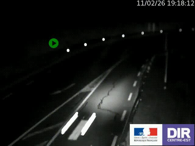 Webcam sur le col Pin Bouchain, vue orientée vers Roanne, en provenance de Lyon sur la nationale 7 (N7)