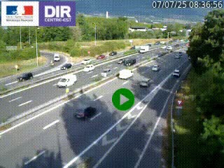 Webcam sur la Nationale 201 à hauteur de la sortie Chambéry-Nord, avant à la jonction entre l'A41 et l'A43, en direction de Lyon