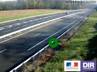 Webcam autoroute sur l'A77 à hauteur de Pouilly-sur-Loire en direction de Nevers