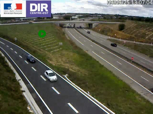 Webcam sur le contournement de Valence, sur la Nationale 7, caméra orientée vers Lyon