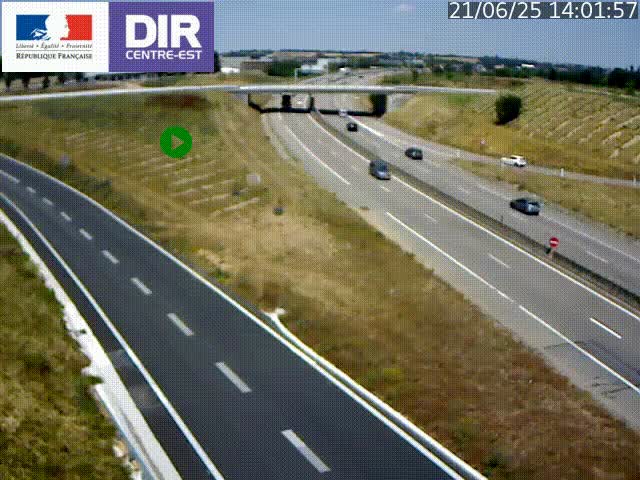 Webcam sur le contournement de Valence, sur la Nationale 7, caméra orientée vers Lyon
