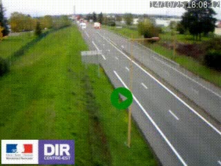 Webcam à Mably, à proximité de Roanne en direction de Moulins sur la N7