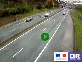 Caméra autoroutière sur l'A47 à hauteur de Givors, a proximité de Lyon. La webcam est orientée vers Lyon