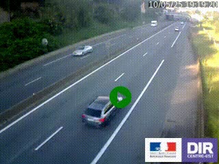 Caméra autoroutière sur l'A47 à hauteur de Givors, a proximité de Lyon. La webcam est orientée vers Lyon