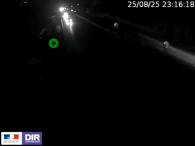 Webcam à Bron sur l'A43 à la jonction avec le boulevard périphérique de Lyon (D383). Vue orientée vers Lyon