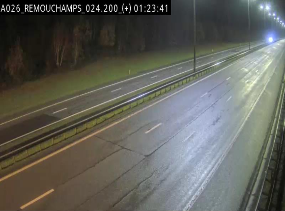 Webcam à hauteur de Spa entre la sortie Remouchamps et la sortie Stavelot. Vue orientée vers les Ardennes
