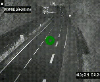 Webcam routière à hauteur de Bois-Guillaume en périphérie de Rouen. Vue orientée vers Rouen